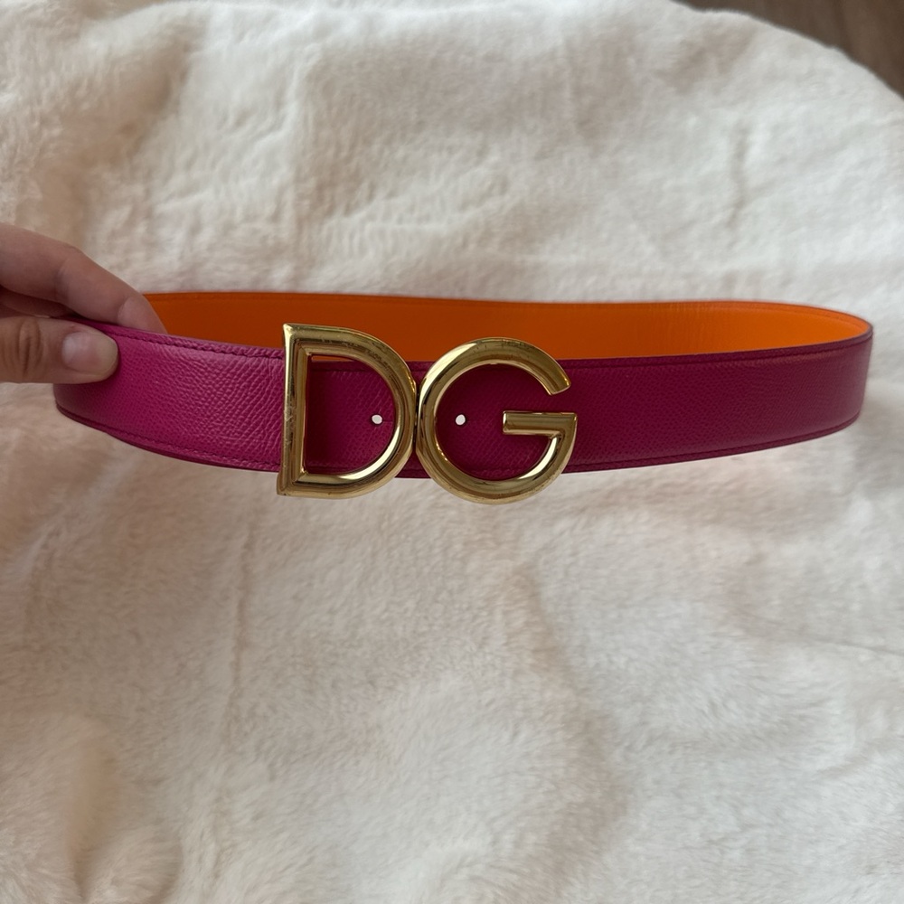 Dolce & Gabbana Pink and Orange Women's Belt